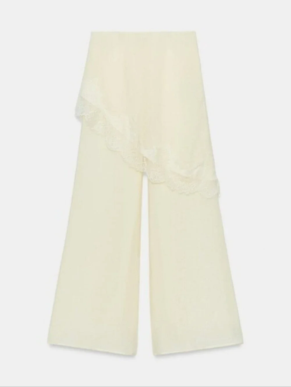 Zara Wide Leg Pareo Pants With Lace Size L
